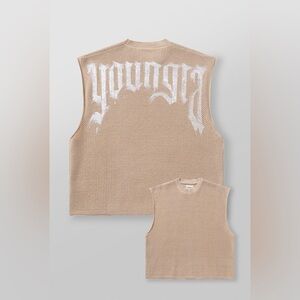 YOUNGLA DROP SHOULDER KNIT CUTOFF